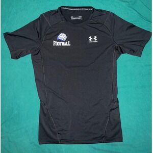 Under Armour Boys HeatGear Compression Shirt Black Football Lion Graphic Large